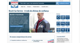 Site da Bosch Car Service com nova imagem